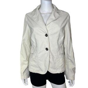 Ideology Women's Long Sleeves Off‎ White Corduroy Jacket Sz Large